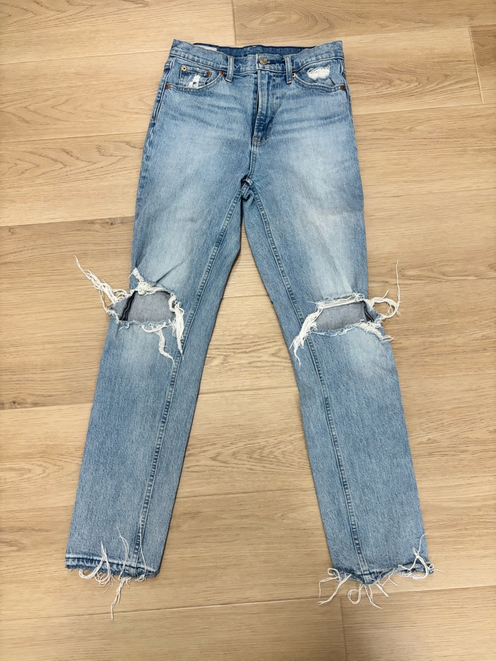 GAP Light Blue Cheeky Straight High Rise Denim